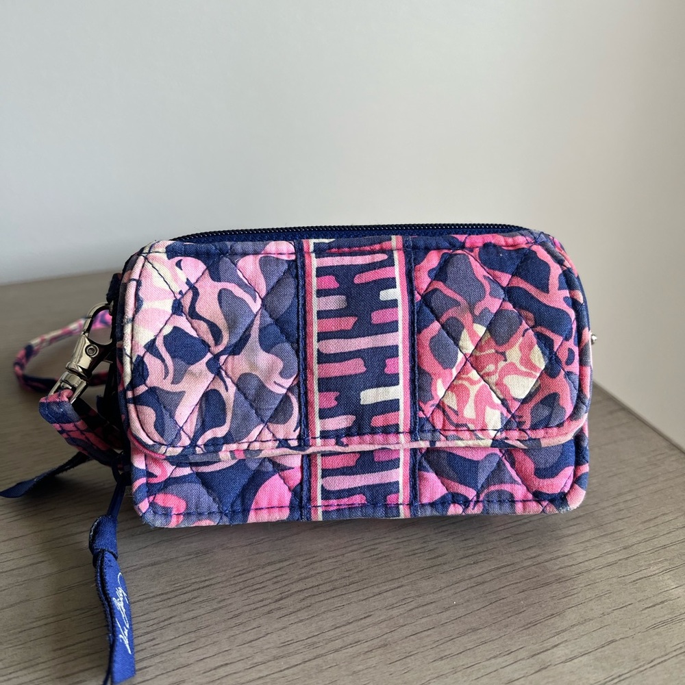 Vera Bradley All in One Crossbody wallet pink and purple